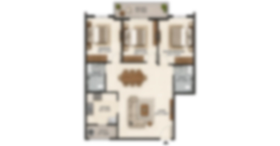 Rustomjee Majiwada 3 BHK Floor Plans